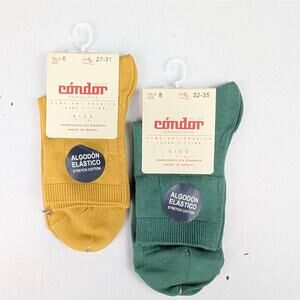 Condor Youth Mustard & Green Crew Socks - size 6Y & 8Y